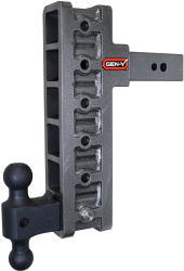 Mega Duty 2.5 Inch Offset Shank 3 Inch Rise, 12 Inch Drop 3.5K TW 32K Hitch & GH-0161 Dual-Ball Gen Y Hitch