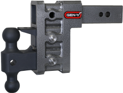Mega Duty 2.5 Inch Shank 6 Inch Drop 3.5K TW 32K Hitch & GH-0161 Dual-Ball & GH-0162 Pintle Lock Gen Y Hitch