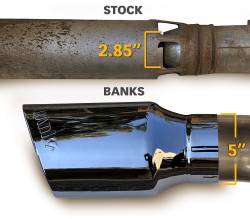 Banks Power - Monster Exhaust System 5-inch Single Exit Chrome Tip 2017- 2019 Chevy/GMC 2500/3500 Duramax 6.6L L5P Banks Power - Image 3