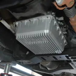 PPE Diesel - 2013-2024 RAM 2500/3500 6.7L Cummins Aisin AS69RC Heavy-Duty Cast Aluminum Transmission Pan - Brushed Fins - Image 2