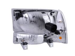 ANZO USA - Headlight Set Crystal Clear Lens Chrome Housing Pair 2pc Not For Use W/Sealed Beam Headlights Does Not Fit F-250 Light Duty Or Sealed Beam Models Ford Excursion 2000-2004, Ford F-250/F-350/F-450/F-550 Super Duty 1999-2004 ANZO USA - Image 2