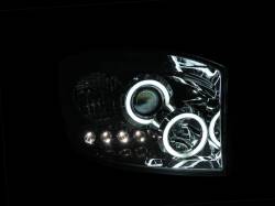 ANZO USA - Headlight Set Projector w/Halo Clear Lens Chrome Housing Pair CCFL Dodge Ram 1500/2500/3500 2006-2008 ANZO USA - Image 3