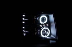 ANZO USA - Headlight Set Projector w/Halo Clear Lens Black Housing Pair CCFL Chevrolet Silverado 1500 2007-2013, 2500 HD/3500 HD 2007-2014 ANZO USA - Image 5