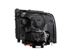 ANZO USA - Headlight Set Projector w/Halo Clear Lens Chrome Housing Pair w/1 Pc. LED Does Not Fit F-250 Light Duty Or Sealed Beam Models Ford F-250/F-350/F-450/F-550 Super Duty 2005-2007 ANZO USA - Image 2