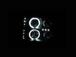 ANZO USA - Headlight Set Projector w/Halo Clear Lens Black Housing Pair CCFL GMC Sierra 1500 2007-2013, 2500 HD/3500 HD 2007-2014 ANZO USA - Image 3