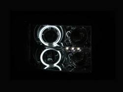 ANZO USA - Headlight Set Projector w/Halo Clear Lens Chrome Housing Pair CCFL GMC Sierra 1500 2007-2013, 2500 HD/3500 HD 2007-2014 ANZO USA - Image 3