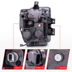 ANZO USA - Headlight Set Projector w/Halo Clear Lens Black Housing Pair CCFL Does Not Fit Models With Sealed Beam Headlights Ford F-250 Super Duty/F-350/F-450 Super Duty 2008-2010 ANZO USA - Image 8