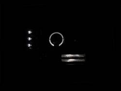 ANZO USA - Headlight Set Projector w/Halo Clear Lens Black Housing Pair W/Side Marker And Parking Lights Ford Bronco/F-150/F-250 1992-1996, Ford F-250 HD 1997, Ford F-350 1992-1998 ANZO USA - Image 3