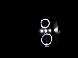 ANZO USA - Headlight Set Projector w/Halo Clear Lens Black Housing Pair Chevrolet Silverado 1500 2007-2013, 2500 HD/3500 HD 2007-2014 ANZO USA - Image 3