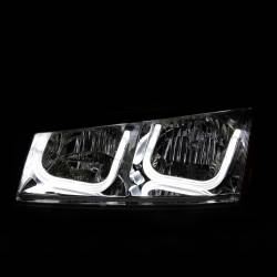 ANZO USA - Headlight Set Projector Clear Lens Chrome Housing Pair W/U-Bar Does Not Fit Avalanche Models With Body Cladding Chevrolet Avalanche 1500/Avalanche/Avalanche Silverado 2500 2003-2006, Chevrolet Silverado 1500/1500 HD/2500 HD/3500 2003-2007 ANZO USA - Image 3