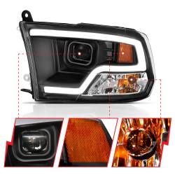 ANZO USA - Projector Headlights Plank Style Design BlackRam 1500/2500/3500 2011-2018 ANZO USA - Image 3