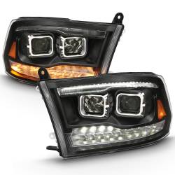 ANZO USA - Projector Headlights Black Housing W/SwitchbackRam 1500/2500/3500 2011-2018 ANZO USA - Image 2