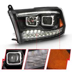 ANZO USA - Projector Headlights Black Housing W/SwitchbackRam 1500/2500/3500 2011-2018 ANZO USA - Image 3