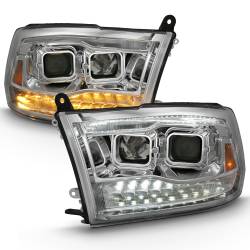 ANZO USA - Projector Headlights Chrome Housing W/SwitchbackRam 1500/2500/3500 2011-2018 ANZO USA - Image 2