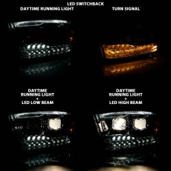 ANZO USA - Projector Headlights Chrome Housing W/SwitchbackRam 1500/2500/3500 2011-2018 ANZO USA - Image 7