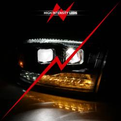 ANZO USA - LED Projector Headlights LED Projector Plank Style Switchback H.l Halo Black Amber (Oe Style)Ram 1500/2500/3500 2011-2018 ANZO USA - Image 6