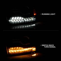 ANZO USA - Projector Headlights Plank Style Switchback Matte Black Housing Clear Lens PairRam 1500/2500/3500 2011-2018 ANZO USA - Image 2