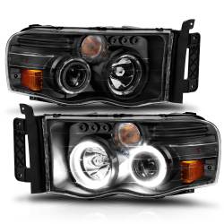 ANZO USA - Projector Headlights Black Housing W/ Halo Clear Lens Pair Dodge Ram 1500 2002-2005, 2500/3500 2003-2005 ANZO USA - Image 7