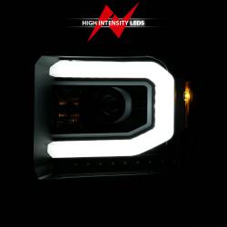 ANZO USA - Projector Headlights W/ Plank Style Black Housing Clear Lens Pair GMC Sierra/1500 2014-2015, GMC Sierra 2500 HD/3500 HD 2015-2019 ANZO USA - Image 6
