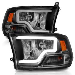 ANZO USA - Crystal Headlight Pair Set W/ Light Bar Style Black Housing Clear LensRam 1500/2500/3500 2011-2018 ANZO USA - Image 2
