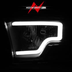 ANZO USA - Crystal Headlight Pair Set W/ Light Bar Style Black Housing Clear LensRam 1500/2500/3500 2011-2018 ANZO USA - Image 6