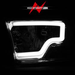 ANZO USA - Crystal Headlight Set W/ Light Bar Style Chrome Housing Clear Lens PairRam 1500/2500/3500 2011-2018 ANZO USA - Image 6