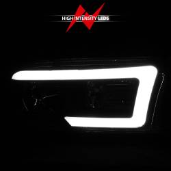 ANZO USA - Crystal Headlight Set W/ Light Bar Style Black Housing Clear Lens Pair GMC C3500/K3500 1999-2000, GMC Sierra 1500 1999-2007, 1500 HD/2500 HD/3500 2001-2007, GMC Sierra 2500 1999-2004, GMC Yukon/XL 1500/XL 2500 2000-2006 ANZO USA - Image 6