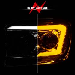 ANZO USA - Crystal Headlight W/ Light Bar Switchback Chrome Housing Clear Lens Ram 1500 06-08 / Ram 2500/3500 06-09 Crystal Switchback C Bar Headlights Chrome Dodge Ram 1500/2500/3500 2006-2008 ANZO USA - Image 6