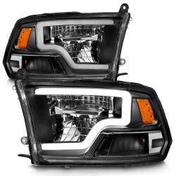 ANZO USA - LED Projector Headlights W/ Light Bar Style Black Housing Clear Lens PairRam 1500/2500/3500 2011-2018 ANZO USA - Image 2