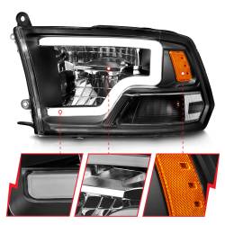ANZO USA - LED Projector Headlights W/ Light Bar Style Black Housing Clear Lens PairRam 1500/2500/3500 2011-2018 ANZO USA - Image 3