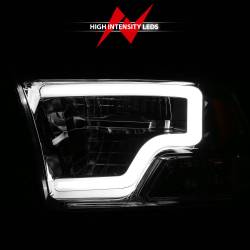 ANZO USA - LED Projector Headlights W/ Light Bar Style Chrome Housing Clear Lens PairRam 1500/2500/3500 2011-2018 ANZO USA - Image 6