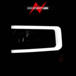 ANZO USA - Crystal Headlight Set W/ Light Bar Style Black Housing Clear Lens Pair Ford Excursion 2000-2004, Ford F-250/F-350/F-350/F-450 Super Duty 1999-2004 ANZO USA - Image 6