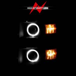 ANZO USA - Projector Headlights W/ Halo Black Trim Black Housing Clear Lens Pair Chevrolet Silverado 1500/2500/2500 HD/3500 HD 2014-2015, 3500 2015 ANZO USA - Image 6