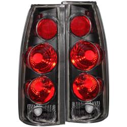 Tail Light Set Clear Lens Black Housing 3D Style Pair Chevy/GMC/Cadillac Trucks/SUVs 1988-2000 ANZO USA