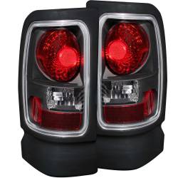 Tail Light Set Clear Lens Black Housing Pair Dodge Ram 1500 1994-2001, 2500/3500 1994-2002 ANZO USA