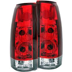 Tail Light Set Red/Clear Lens G5 Pair Chevy/GMC/Cadillac Trucks/SUVs 1988-2000 ANZO USA