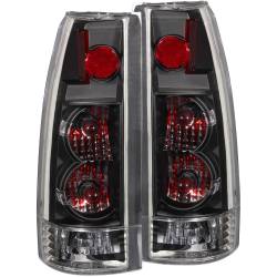Tail Light Set 17 Inch L X 15 Inch W X 6 Inch H Clear Lens Black Housing Pair Chevy/GMC/Cadillac Trucks/SUVs 1988-2000 ANZO USA