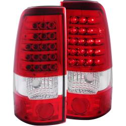 Tail Light Set LED Red/Clear Lens Pair Does Not Fit 3500 Series Or Stepside Models Chevrolet Silverado 1500/2500 1999-2007, 2500 HD 2001-2007, 3500 HD 2007, GMC Sierra 1500 1999-2007, 2500 1999-2004 ANZO USA