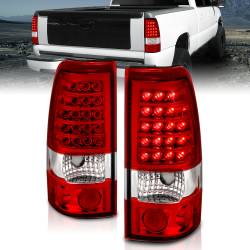 ANZO USA - Tail Light Set LED Red/Clear Lens Pair Does Not Fit 3500 Series Or Stepside Models Chevrolet Silverado 1500/2500 1999-2007, 2500 HD 2001-2007, 3500 HD 2007, GMC Sierra 1500 1999-2007, 2500 1999-2004 ANZO USA - Image 4