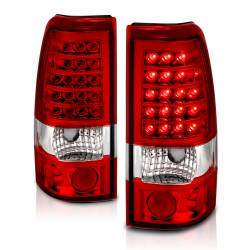 ANZO USA - Tail Light Set LED Red/Clear Lens Pair Does Not Fit 3500 Series Or Stepside Models Chevrolet Silverado 1500/2500 1999-2007, 2500 HD 2001-2007, 3500 HD 2007, GMC Sierra 1500 1999-2007, 2500 1999-2004 ANZO USA - Image 5