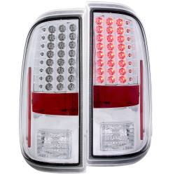 Tail Light Set LED Clear Lens Chrome Housing Pair Ford F-250 Super Duty/F-350/F-450/F-550 Super Duty 2008-2016 ANZO USA