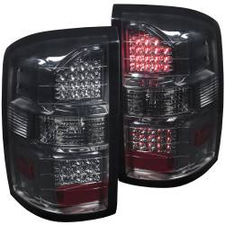 Tail Light Set LED Smoke Lens Pair GMC Sierra 1500 2014-2015, 2500 HD 2014-2016 ANZO USA