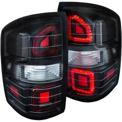 Tail Light Set LED Clear Lens Black Housing G2 Pair GMC Sierra 1500/2500 HD 2014-2015 ANZO USA
