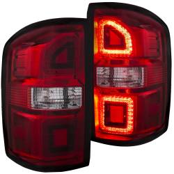 Tail Light Set LED Red/Clear Lens G2 Pair GMC Sierra 1500/2500 HD 2014-2015 ANZO USA