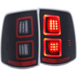 Tail Light Set LED Clear Lens Black Housing Pair Dodge Ram 1500/2500/3500 2009-2010, Ram 1500/2500/3500 2011-2018, Ram 1500 2019-2023 ANZO USA