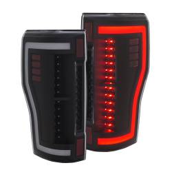 ANZO USA - Tail Light Set LED Black Clear Lens Pair Ford F-250 Super Duty/F-350/F-450 Super Duty 2017-2019 ANZO USA - Image 2
