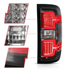 ANZO USA - Tail Light Led Taillights Black W/ Sequential Chevrolet Silverado 1500/2500 2014-2018, 2500 HD/3500 HD 2014-2019, 3500 2015-2018, GMC Sierra 3500 HD 2015-2019 ANZO USA - Image 3