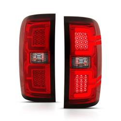 ANZO USA - Tail Light Led Taillights Red/Clear W/ Sequential Chevrolet Silverado 1500/2500 2014-2018, 2500 HD/3500 HD 2014-2019, 3500 2015-2018, GMC Sierra 3500 HD 2015-2019 ANZO USA - Image 2