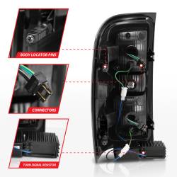 ANZO USA - Tail Light Led Taillights Red/Clear W/ Sequential Chevrolet Silverado 1500/2500 2014-2018, 2500 HD/3500 HD 2014-2019, 3500 2015-2018, GMC Sierra 3500 HD 2015-2019 ANZO USA - Image 5
