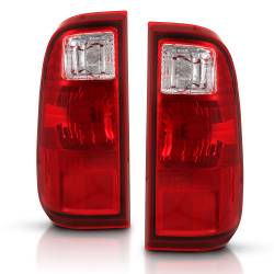 ANZO USA - Tail Light Set Chrome Housing Red/Clear Lens Pair Ford F-250 Super Duty/F-350/F-450 Super Duty 2008-2016 ANZO USA - Image 2